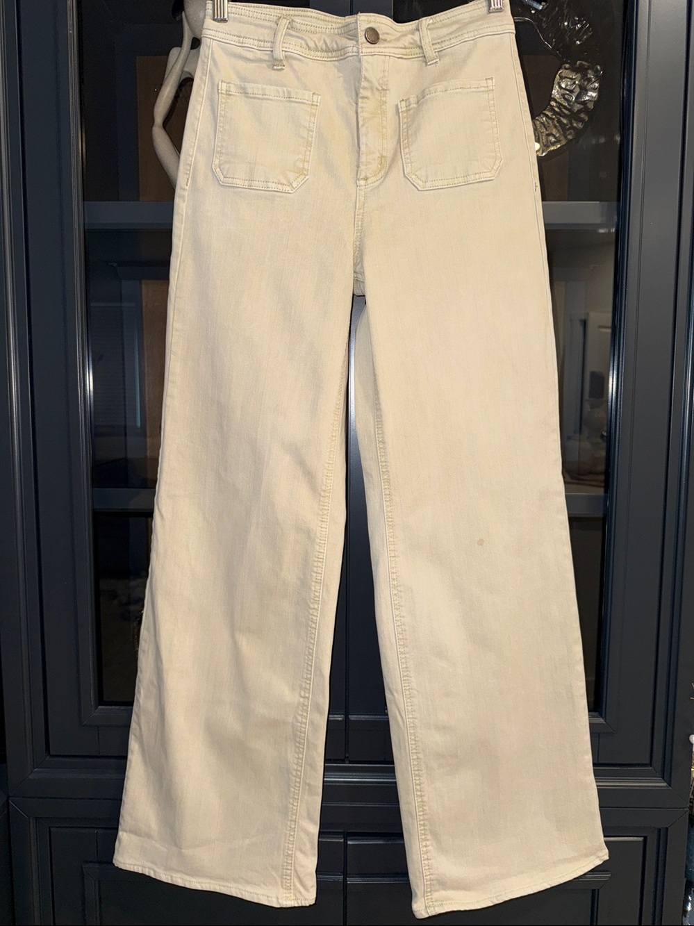 Oat New York Cream/Tan Wide-Leg Jeans